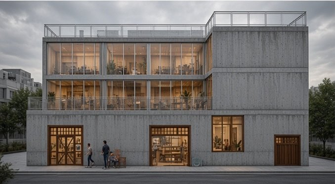 Mixed-purpose development — street view